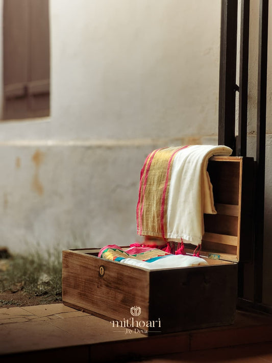 Kerala Kasavu Mul Cotton Saree | 120 Count